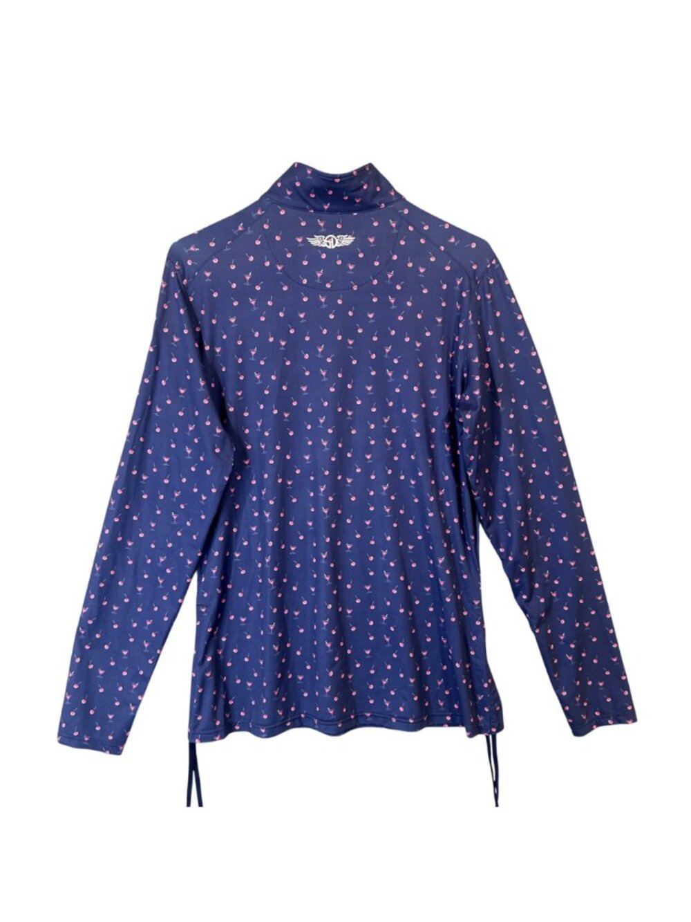 Straight Down Womens XL Cherry& Martini Print Golf Pullover Performance Top EUC - Picture 5 of 12